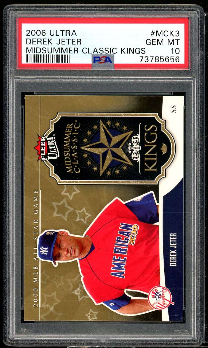 Derek Jeter Card 2006 Ultra Midsummer Classic Kings #MCK3 PSA 10 Image 1