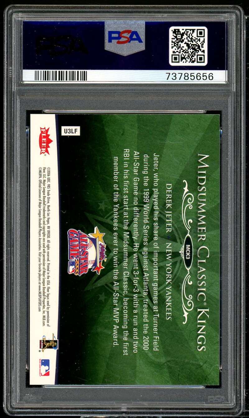 Derek Jeter Card 2006 Ultra Midsummer Classic Kings #MCK3 PSA 10 Image 2