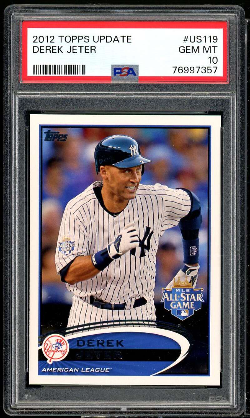 Derek Jeter Card 2012 Topps Update #US119 PSA 10 Image 1