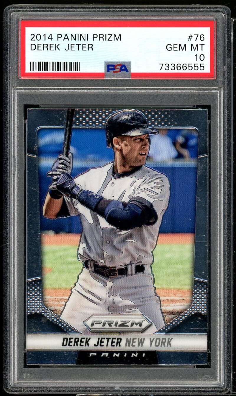 Derek Jeter Card 2014 Panini Prizm #76 PSA 10 Image 1