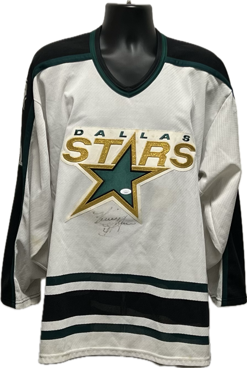 Kevin Hatcher Autograph Signed Stars Game Used Hockey Jersey JSA Authentic  Image 2