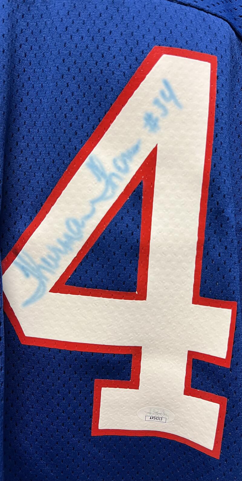 Thurman Thomas Autograph Signed Buffalo Football Jersey JSA Authentic   Image 3