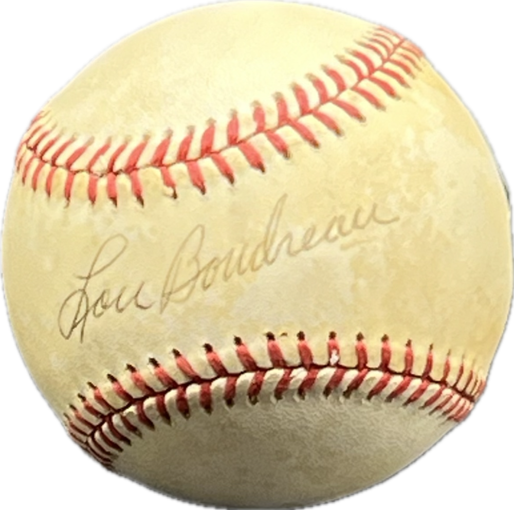 Lou Boudreau Autograph Signed Indians Offical Major Leage Ball BAS Authentic  Image 1