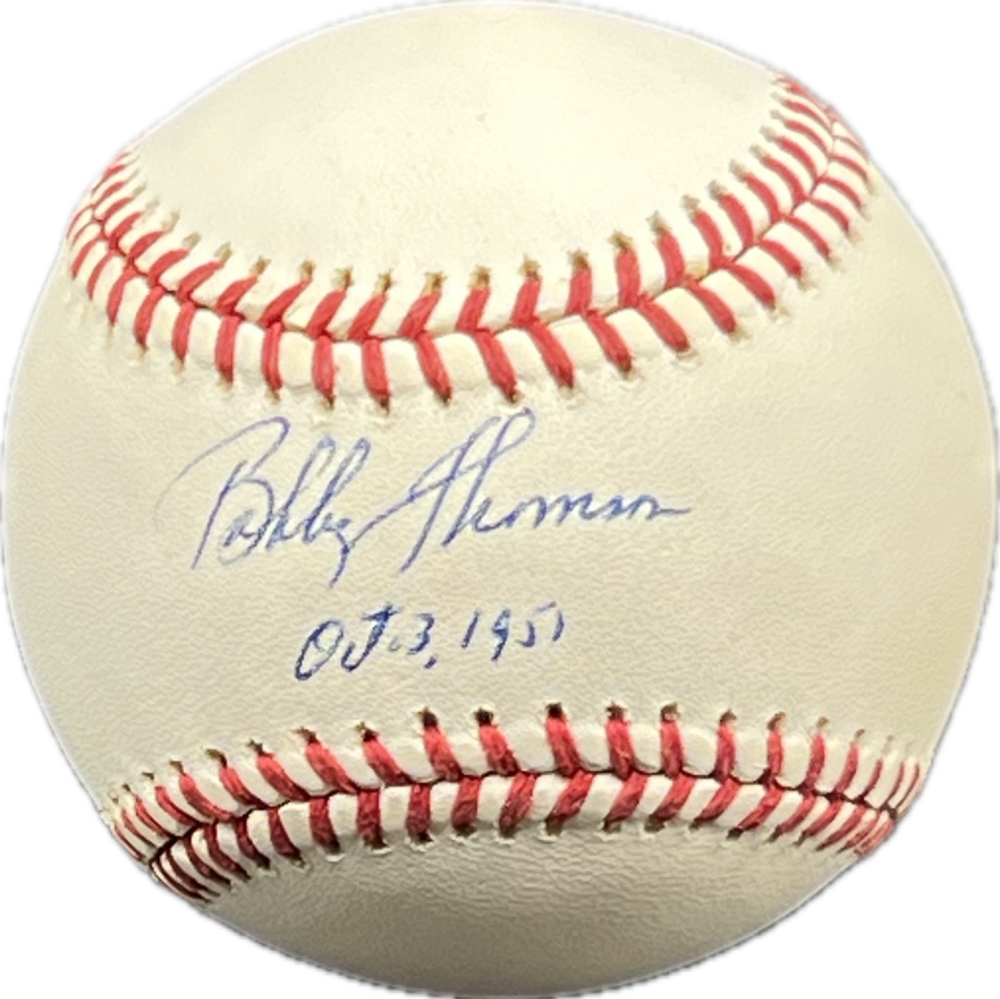 Bobby Thomson Autograph Signed Mets Offical Major Leage Ball BAS Authentic  Image 1