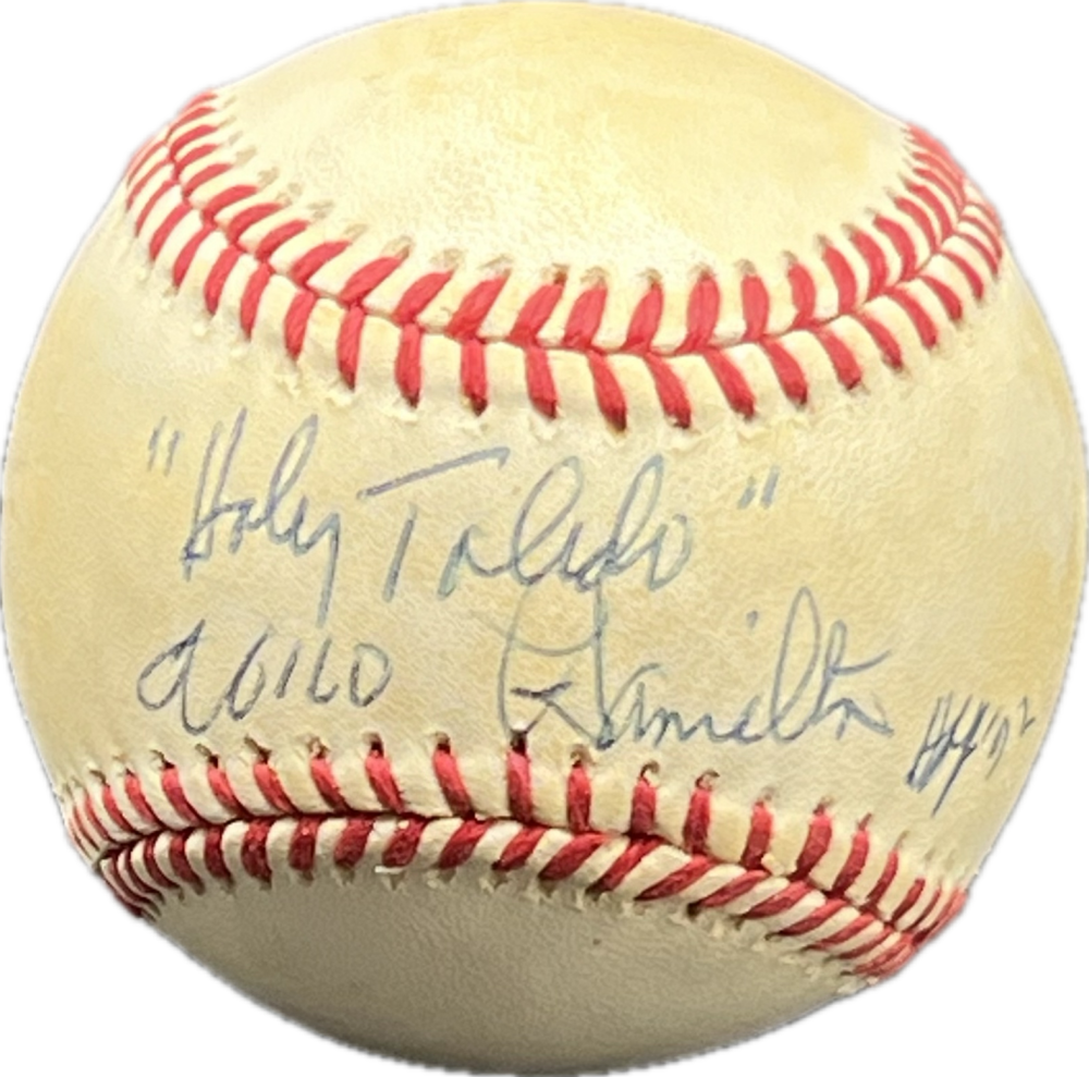Milo Hamilton Autograph Commentator Holy Toledo Major Leage Ball BAS Authentic  Image 1