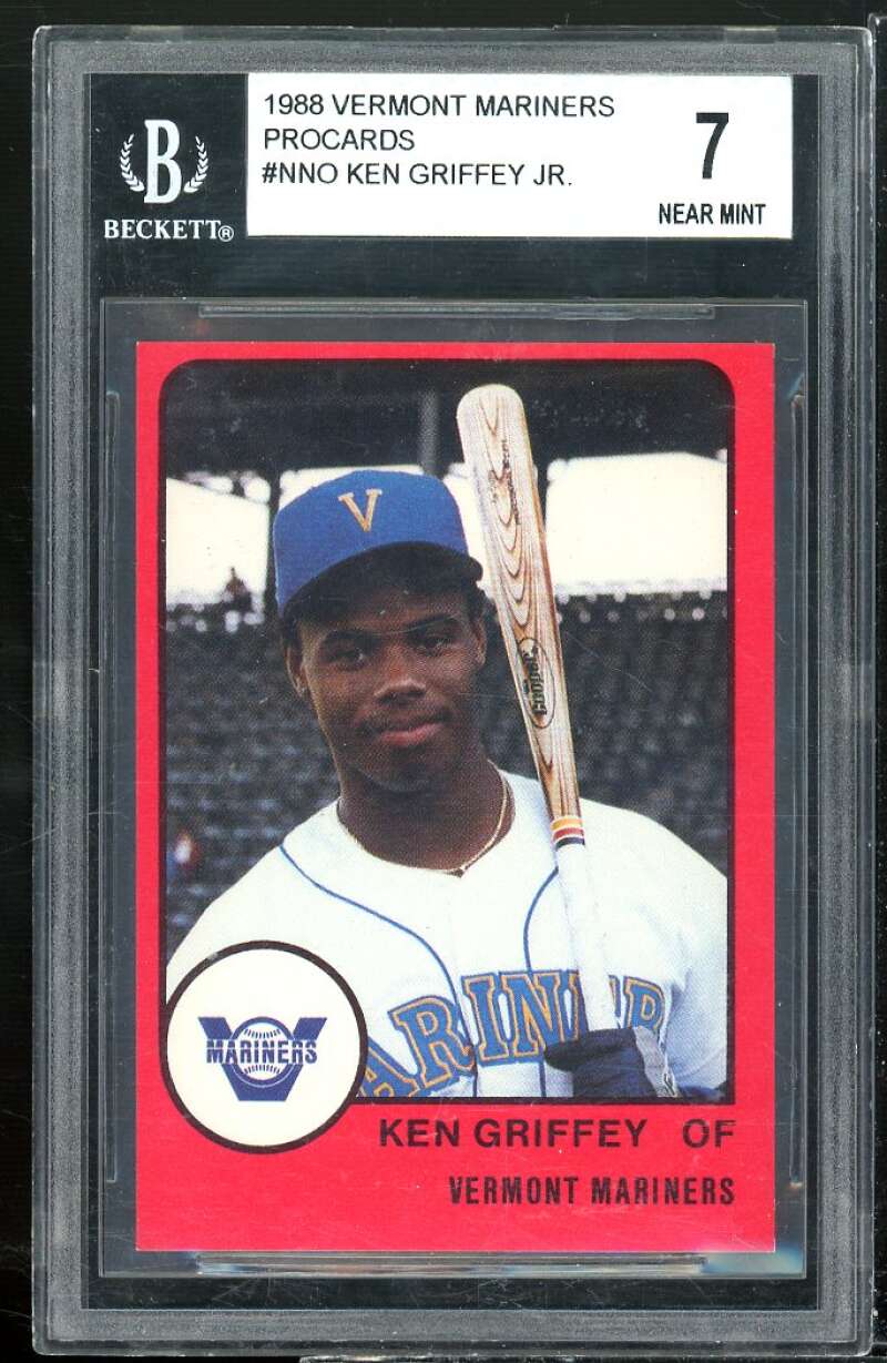 Ken Griffey Jr. Rookie Card 1988 ProCards #NNO BGS 7 (7.5 6.6 9 7.5) Image 1