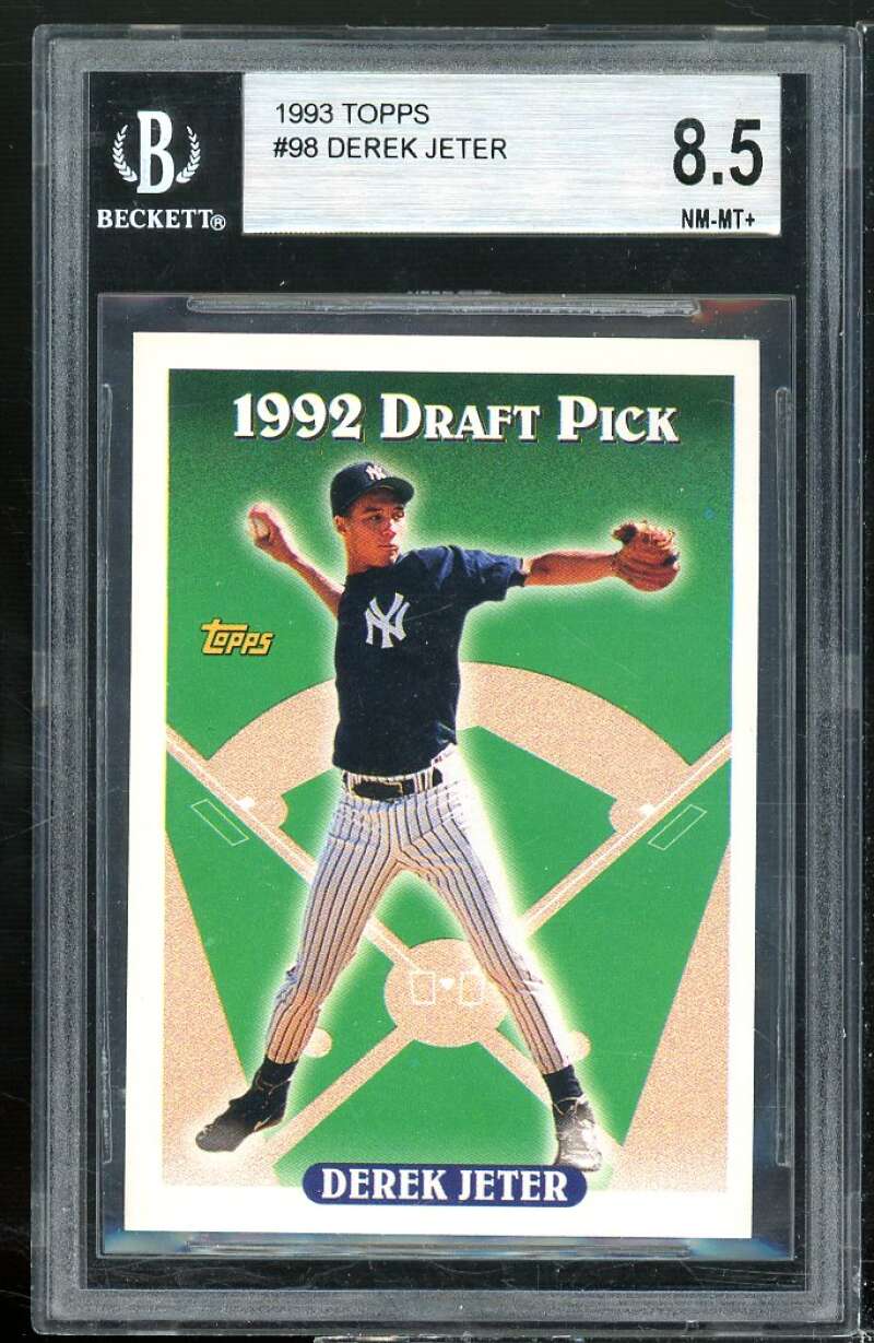 Derek Jeter Rookie Card 1993 Topps #98 BGS 8.5 (8 9 9 8.5) Image 1