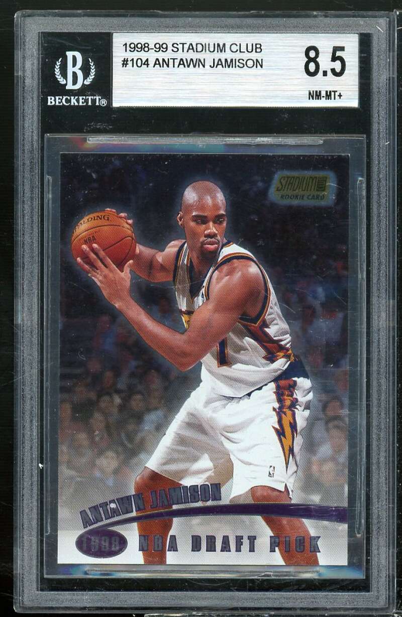 Antawn Jamison Rookie Card 1998-99 Stadium Club #104 BGS 8.5 (10 8 8.5 8.5) Image 1