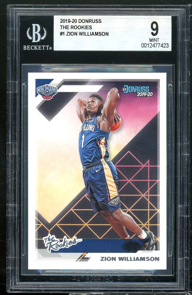 Zion Williamson Rookie Card 2019-20 Donruss The Rookies #1 BGS 9 Image 1