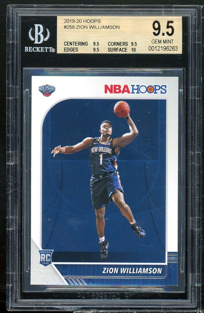 Zion Williamson Rookie Card 2019-20 Hoops #258 BGS 9.5 (9.5 9.5 9.5 10) Image 1