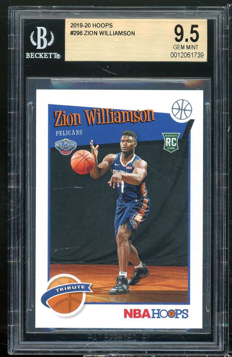 Zion Williamson Rookie Card 2019-20 Hoops #296 BGS 9.5 Image 1