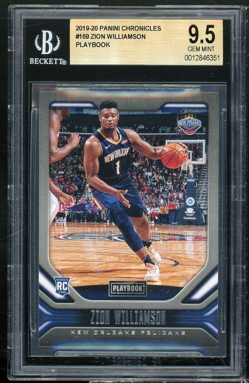 Zion Williamson Rookie Card 2019-20 Panini Chronicles Playbook #169 BGS 9.5 Image 1