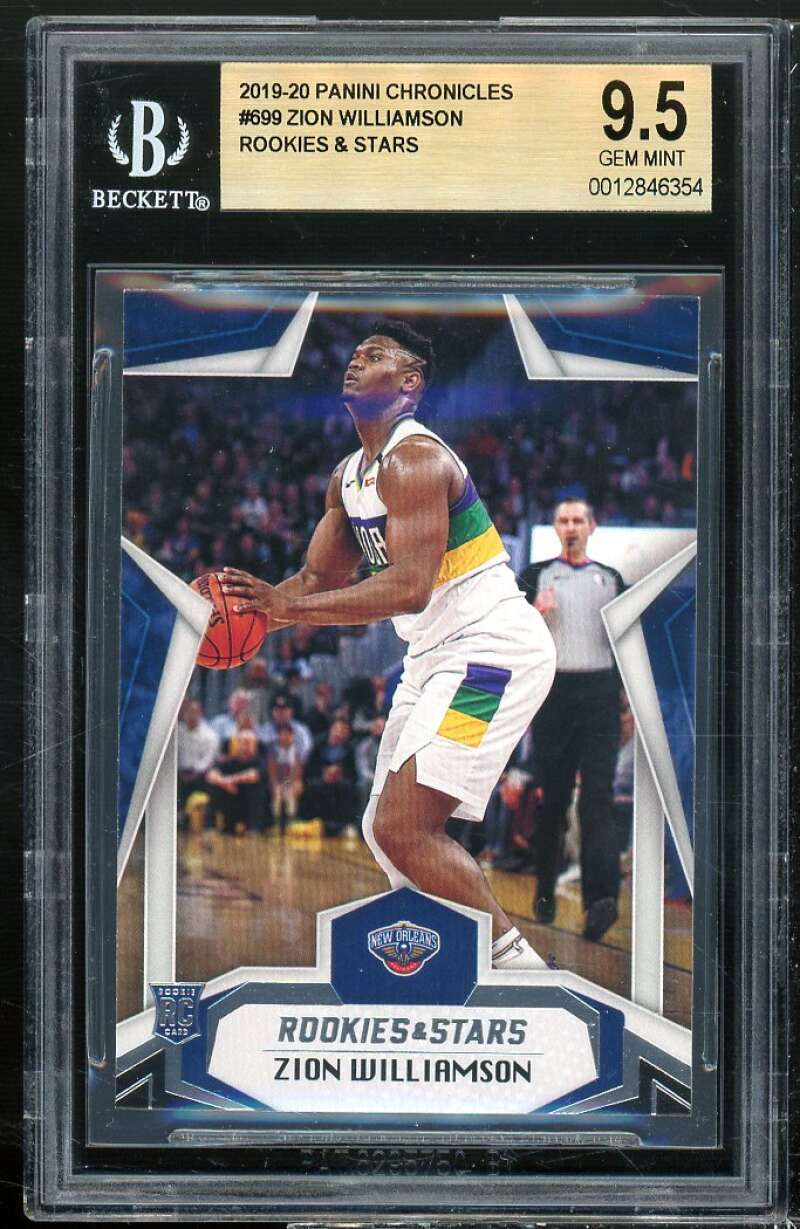 Zion Williamson Rookie Card 2019-20 Panini Chronicles Rookies Stars #699 BGS 9.5 Image 1