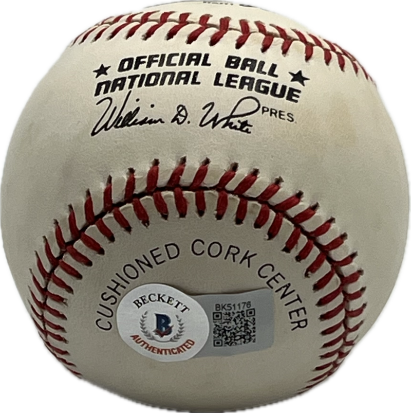 Ralph Branca Autograph Signed Dodgers Offical Major Leage Ball BAS Authentic  Image 2