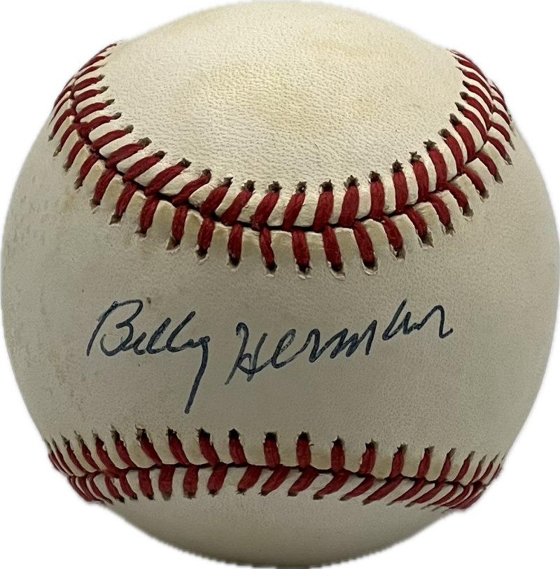 Billy Herman Autograph Signed Manager Offical Major Leage Ball BAS Authentic  Image 1