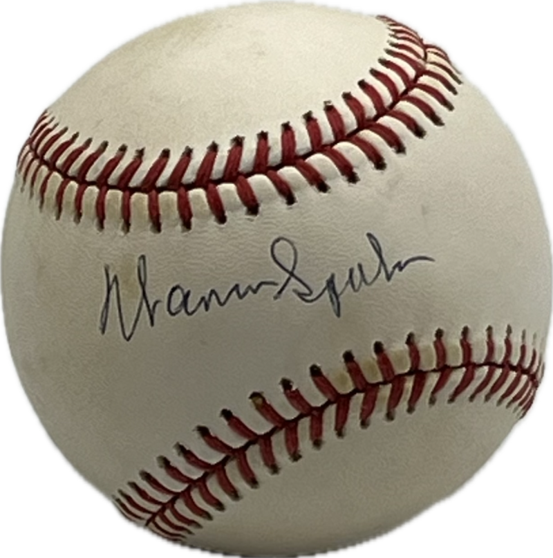 Warren Spahn Autograph Signed Braves Offical Major Leage Ball BAS Authentic  Image 1