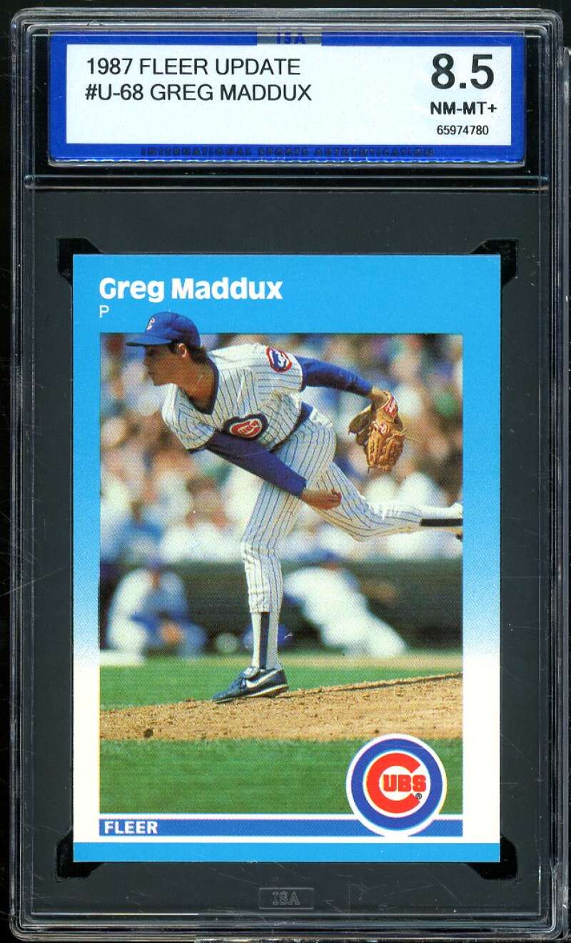 Greg Maddux Rookie Card 1987 Fleer Update #U-68 ISA 8.5 NM-MT+ Image 1