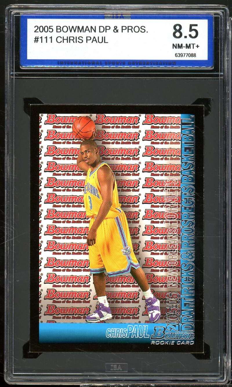 Chris Paul Rookie Card 2005-06 Bowman #111 ISA 8.5 NM-MT+ Image 1