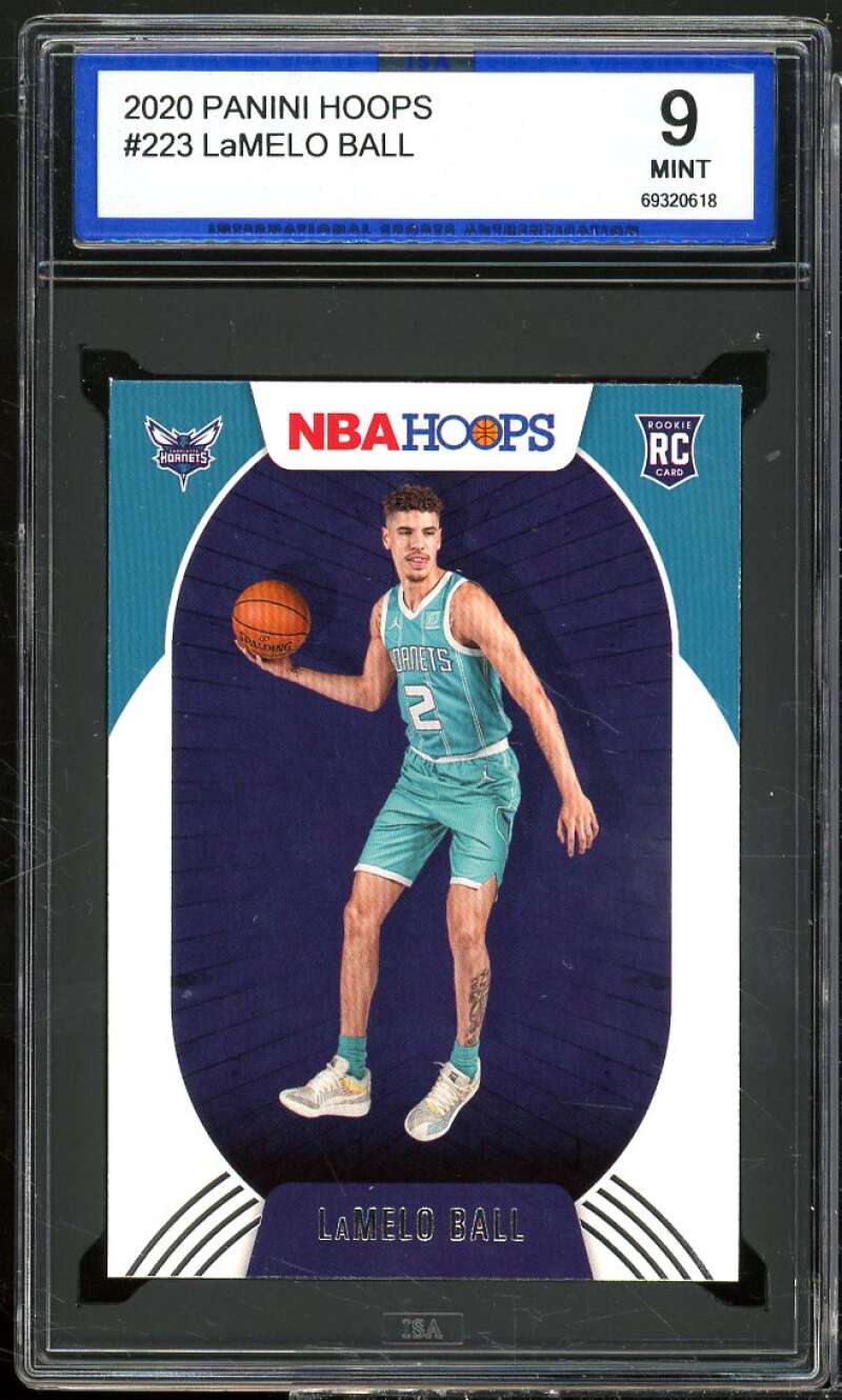 LaMelo Ball Rookie Card 2020-21 Hoops #223 ISA 9 MINT Image 1