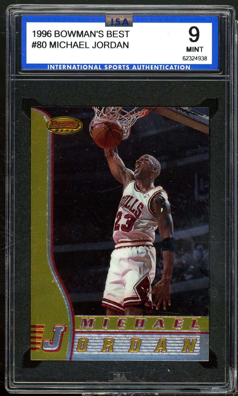 Michael Jordan Rookie 1996-97 Bowman's Best #80 ISA 9 MINT Image 1