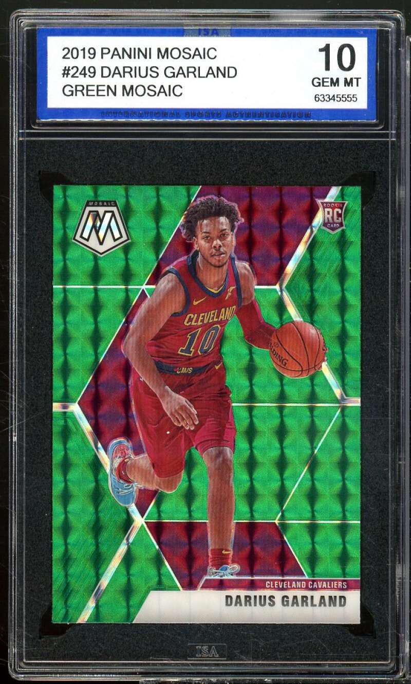 Darius Garland Rookie 2019-20 Panini Mosaic Green Mosaic #249 ISA 10 GEM MINT Image 1