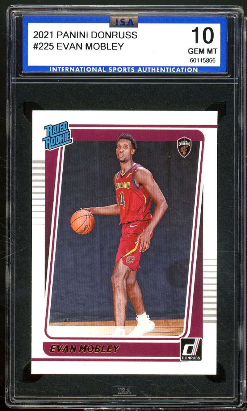 Evan Mobley Rookie Card 2021-22 Donruss #225 ISA 10 GEM MINT Image 1