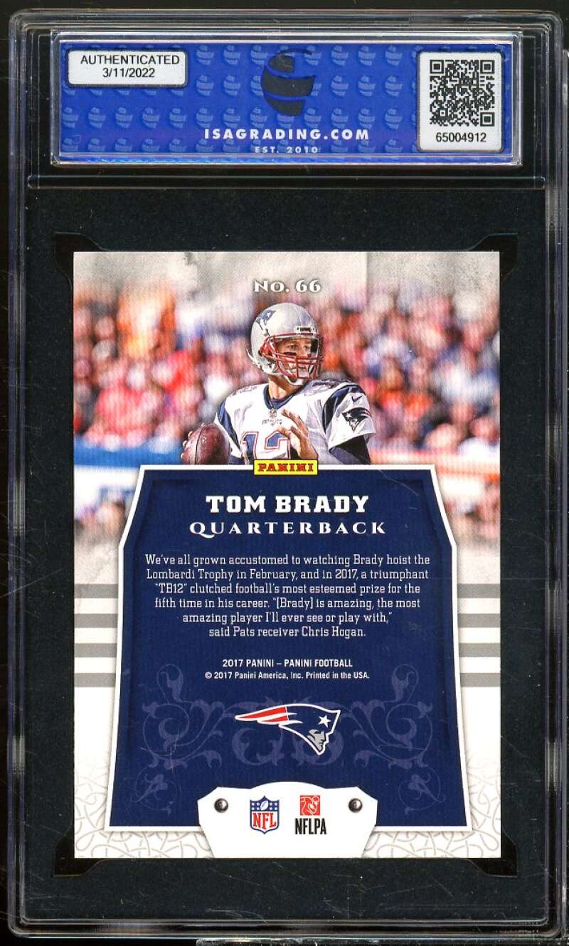 Tom Brady Card 2017 Panini #66 ISA 9 MINT Image 2