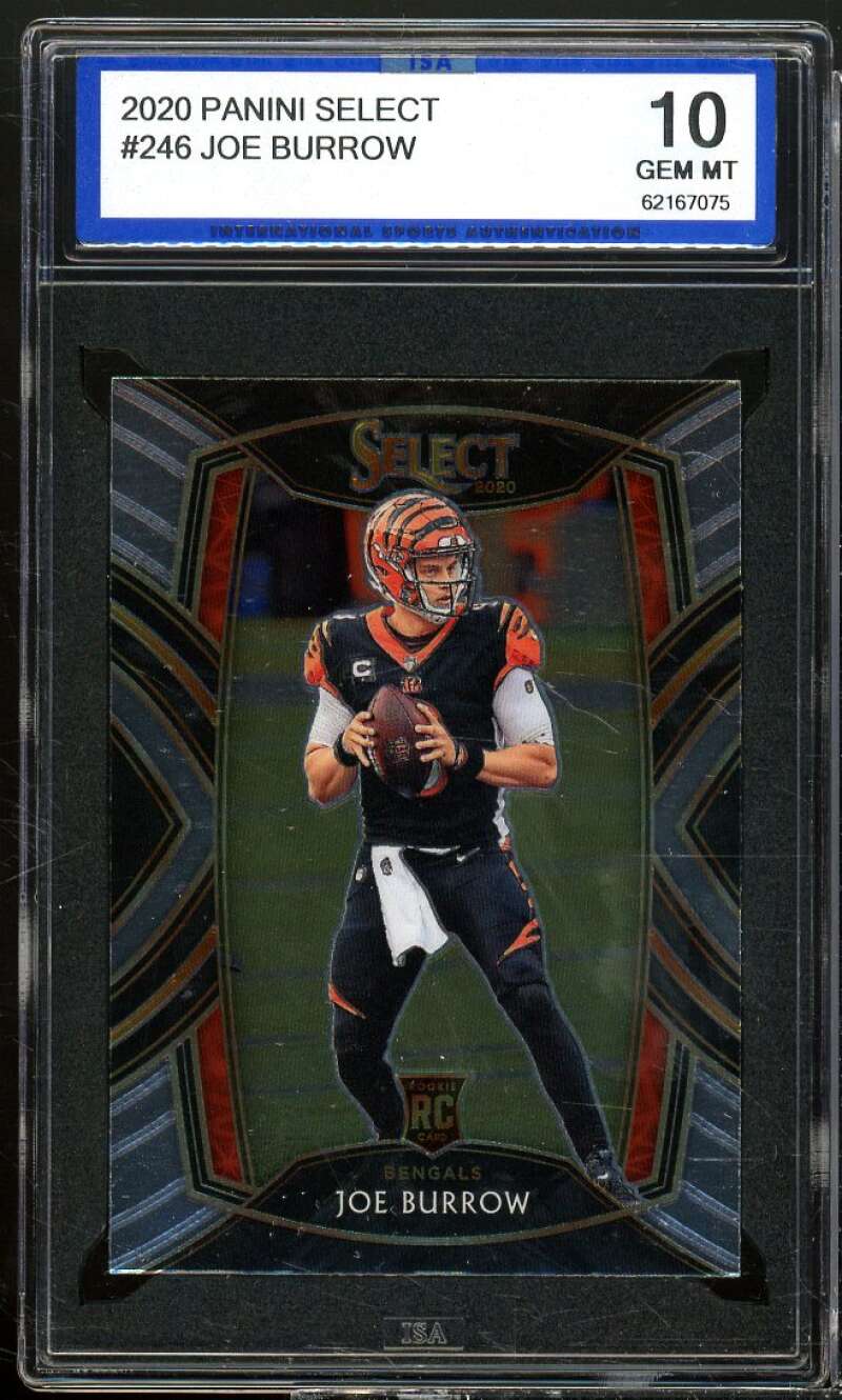 Joe Burrow Rookie Card 2020 Panini Select #246 ISA 10 GEM MINT Image 1