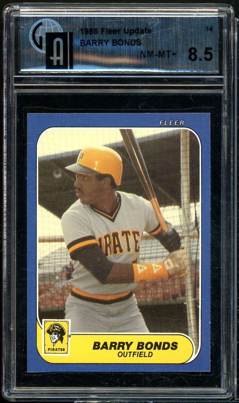 Barry Bonds Rookie Card 1986 Fleer Update #U-14 GA 8.5 NM-MT+ Image 1