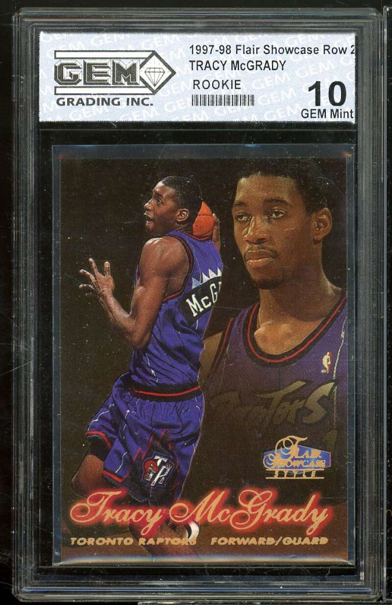 Tracy Mcgrady Rookie 1997-98 Flair Showcase Row 2 #21 GEM GRADING 10 GEM MT Image 1