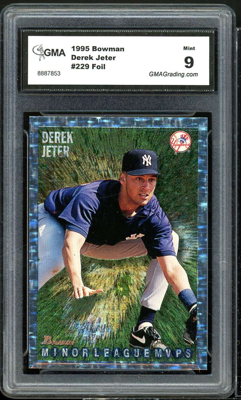 Derek Jeter Card 1995 Bowman #229 GMA 9 MINT Image 1