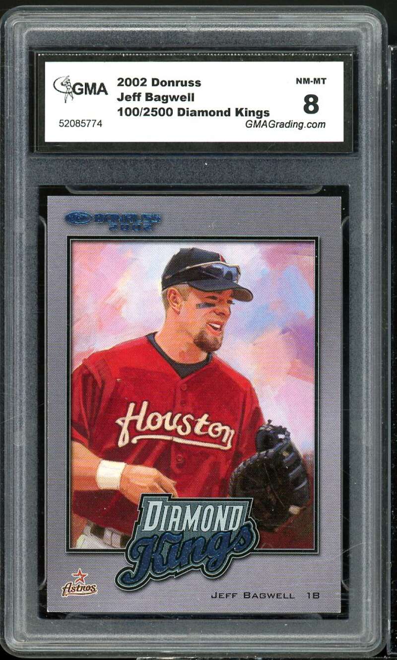 Jeff Bagwell Card 2002 Donruss Diamond Kings #DK-7 GMA 8 NM-MT Image 1