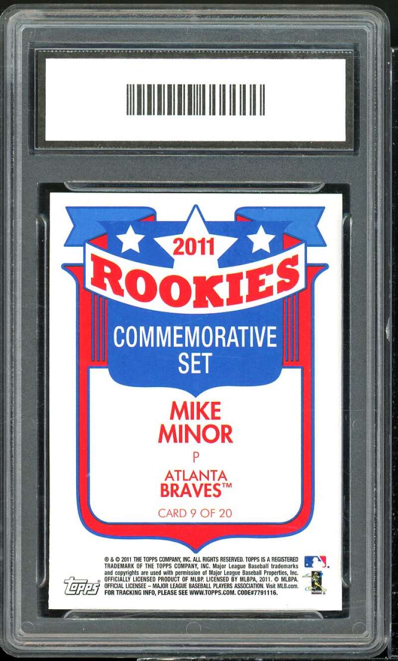 Mike Minor Rookie Card 2011 Topps Lineage Rookies #9 GMA 10 GEM MT Image 2