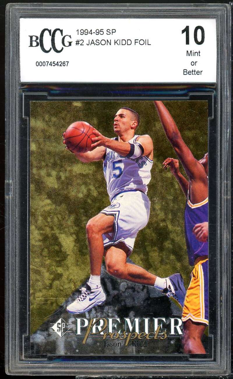 1994-95 SP #2 Jason Kidd Rookie Card BGS BCCG 10 Mint+ Image 1