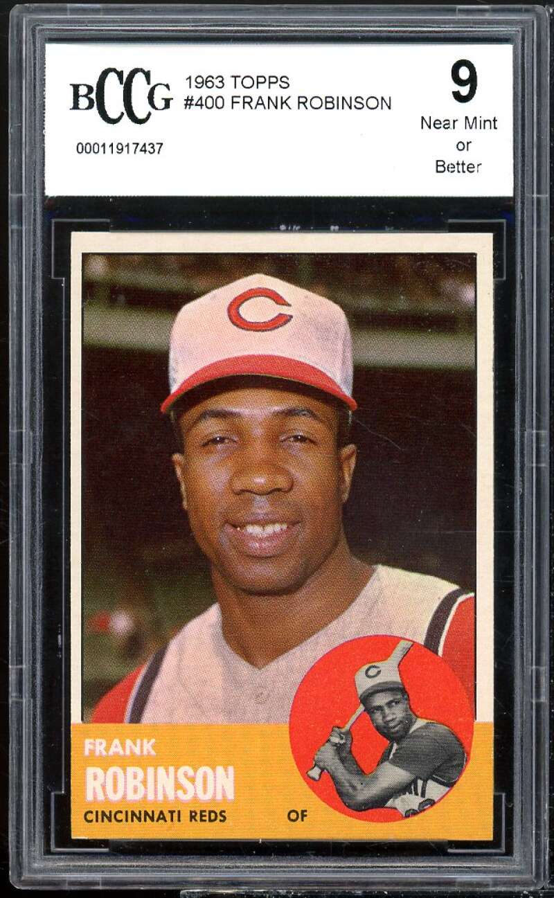 1963 Topps #400 Frank Robinson Card BCCG 9 Near Mint+ Image 1