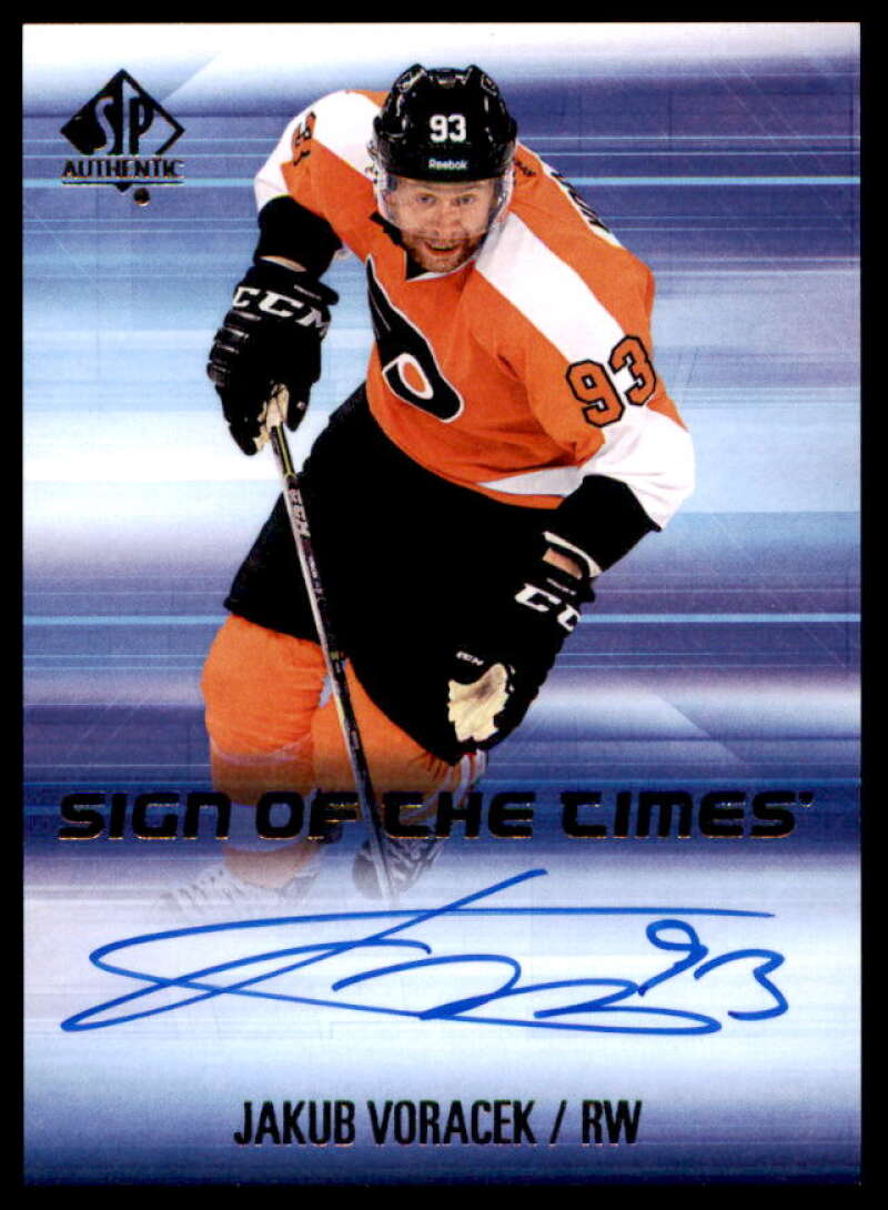 Jakub Voracek Card 2015-16 SP Authentic Sign of the Times #SOTTJV  Image 1