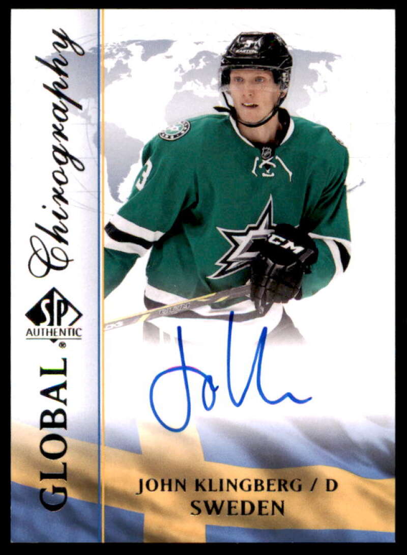 John Klingberg Card 2015-16 SP Authentic Global Chirography #SWEJK  Image 1