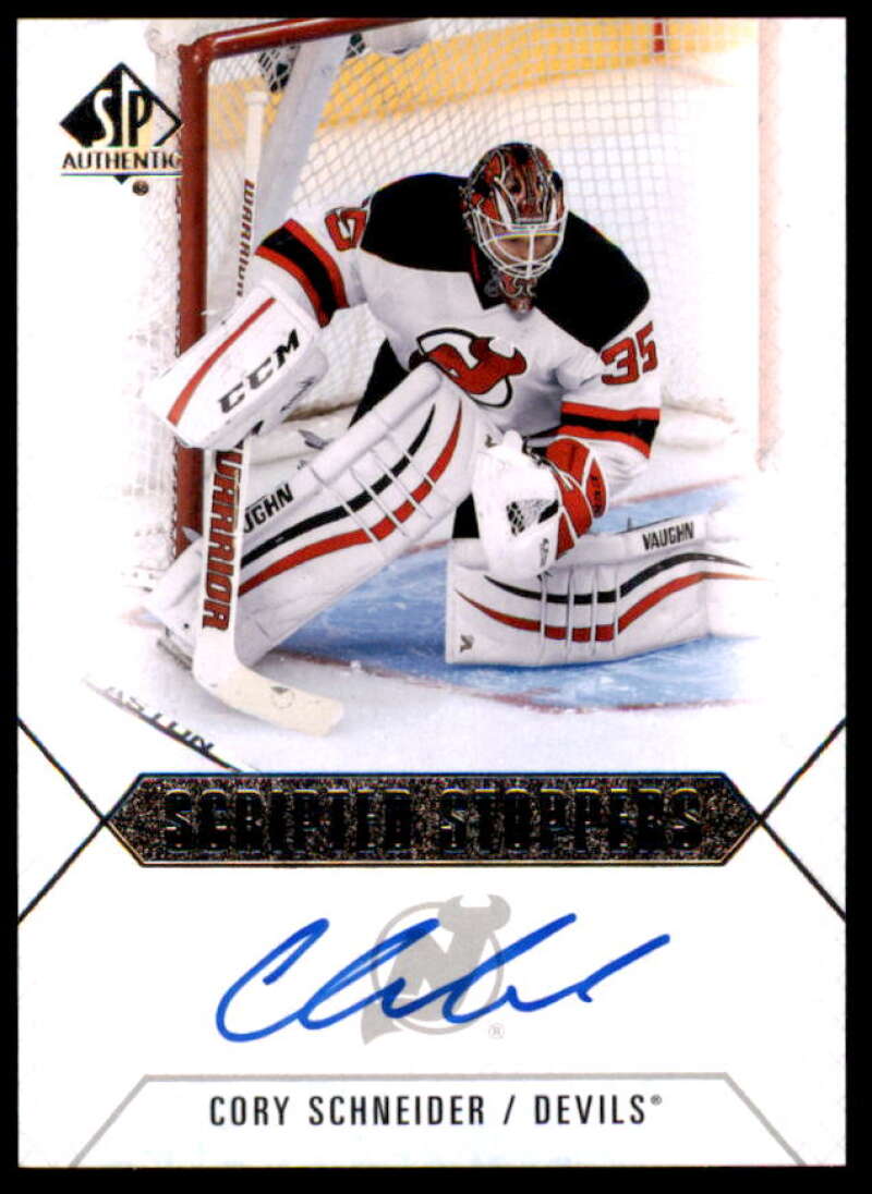 Cory Schneider Card 2015-16 SP Authentic Scripted Stoppers #SSCS  Image 1