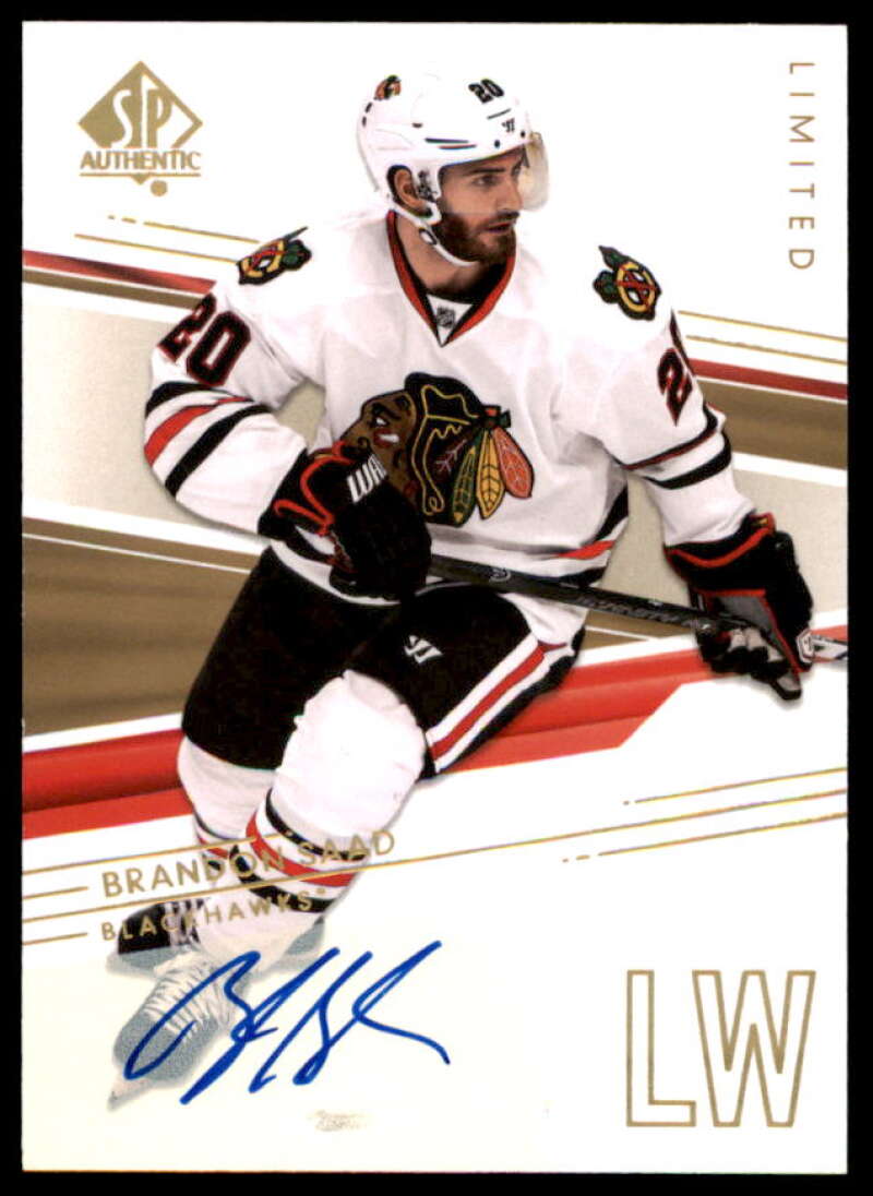 B. Saad AU C/(inserted in 2015-16 SP Authentic) Rookie 2014-15 SP Authentic Limited #74  Image 1