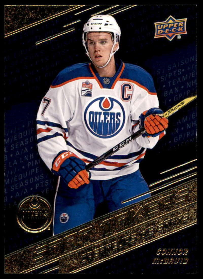 Connor McDavid Card 2017-18 Upper Deck Tim Hortons Stat Makers #SM1  Image 1