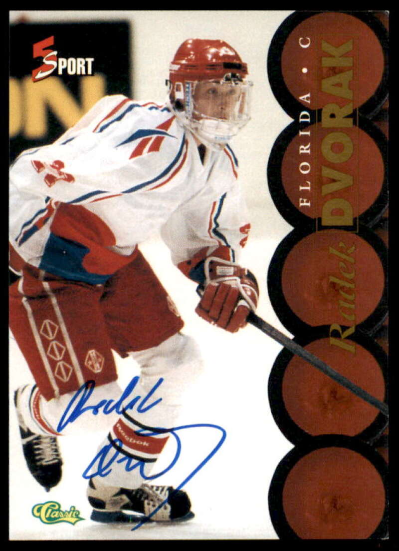 Radek Dvorak Card 1995 Classic Five Sport Autographs #156  Image 1