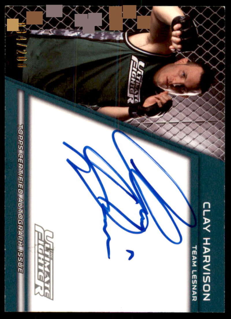 Clay Harvison 2011 Topps UFC Title Shot The Ultimate Fighter Autographs #TUFCH  Image 1