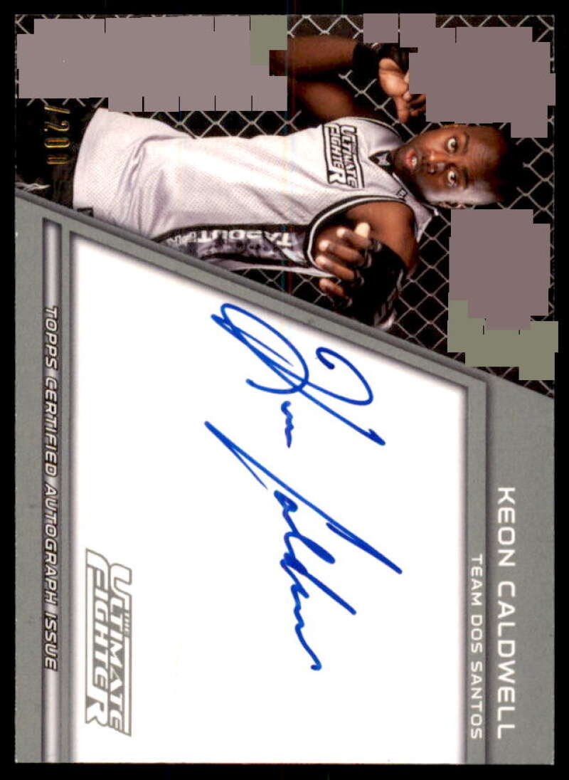 Keon Caldwell 2011 Topps UFC Title Shot The Ultimate Fighter Autographs #TUFKC  Image 1