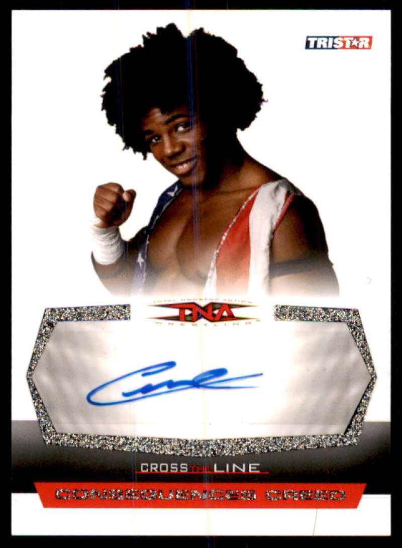 Consequences Creed Card 2008 TRISTAR TNA Cross the Line Autographs Silver #CCC2  Image 1