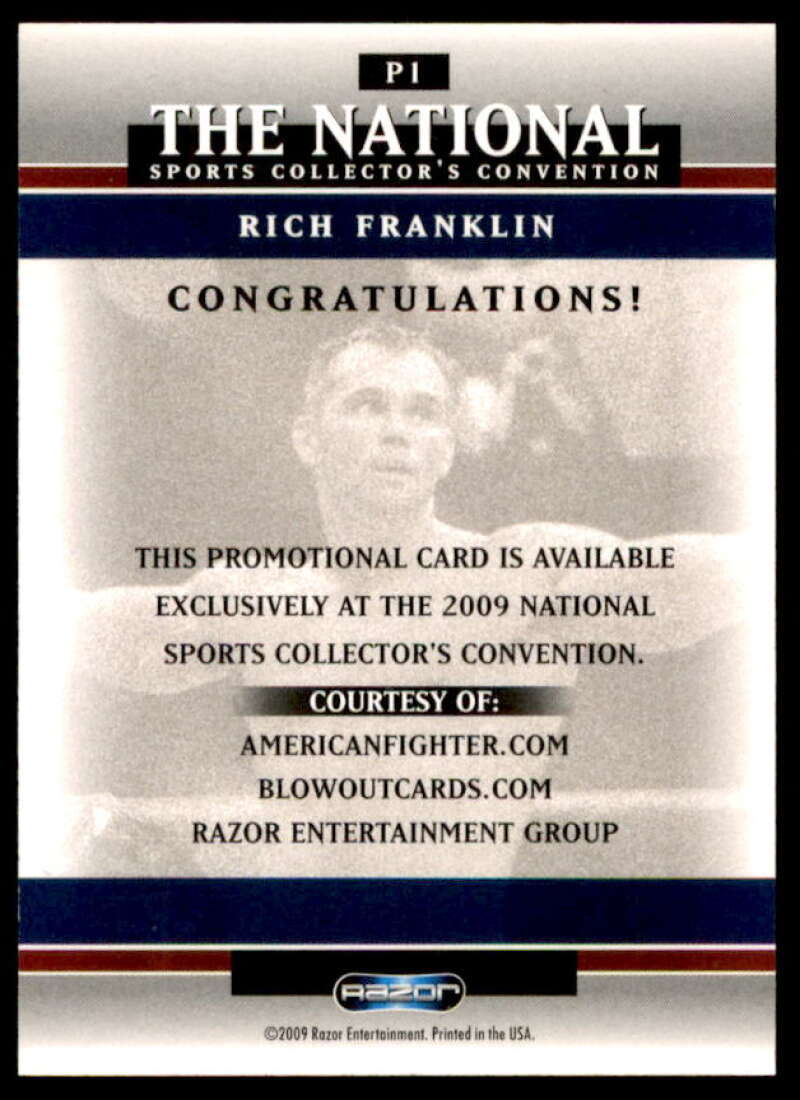 Rich Franklin Card 2009 Razor National Convention #P1  Image 2