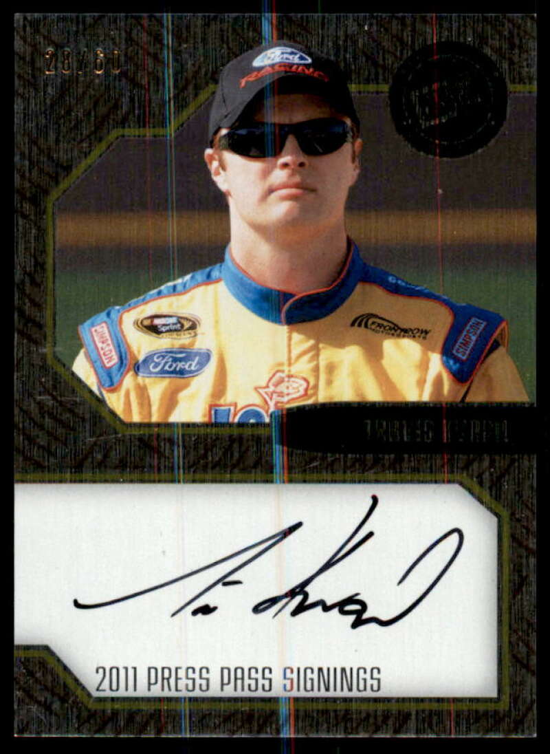 Travis Kvapil Card 2011 Press Pass Signings Brushed Metal #PPSTK  Image 1