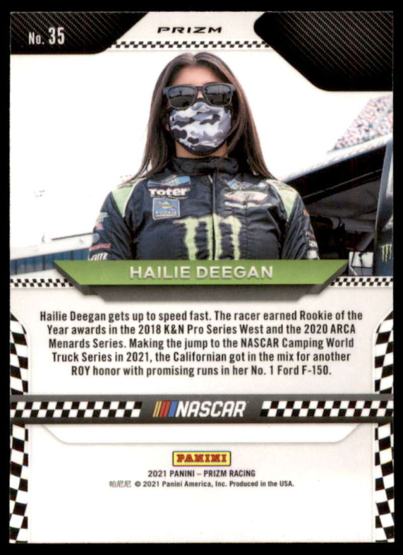 Hailie Deegan/Sunglasses Card 2021 Panini Prizm Prizms Blue #35B  Image 2