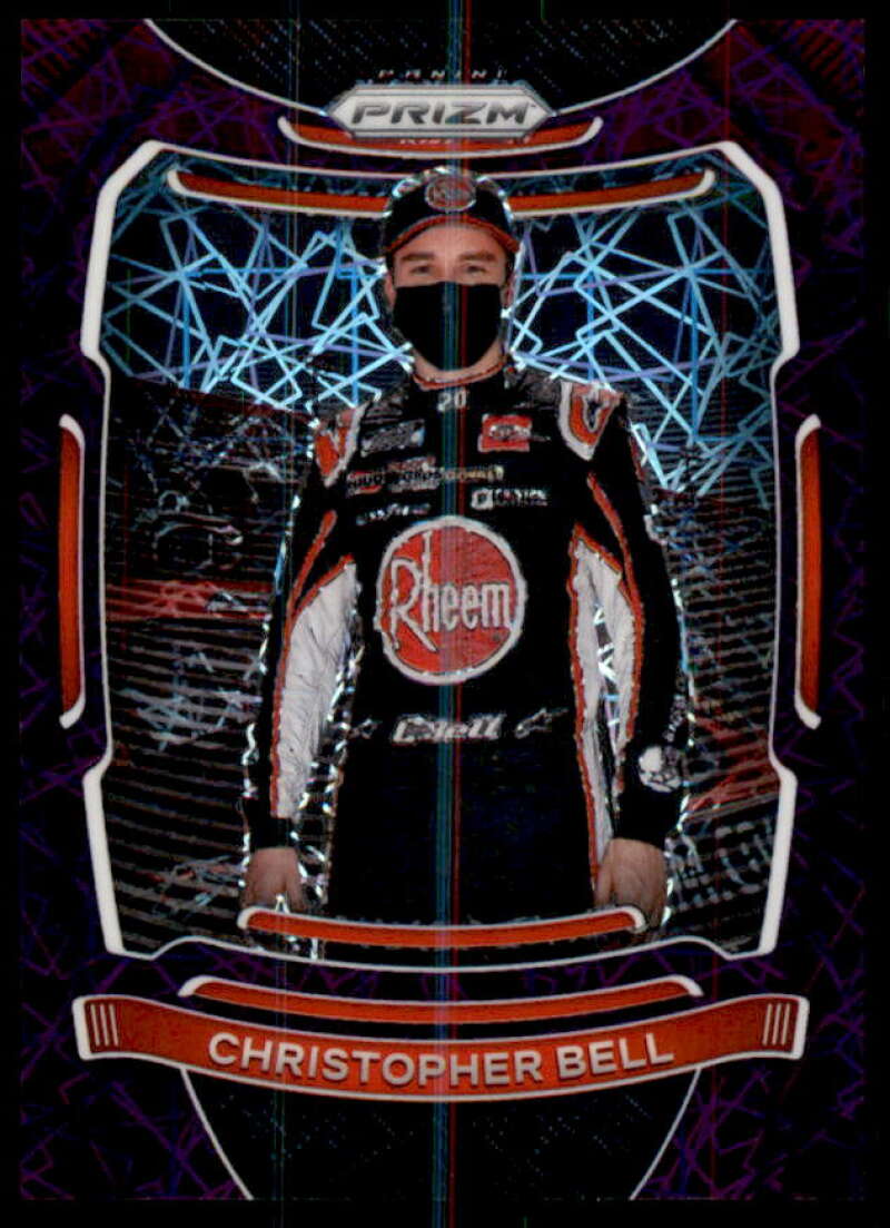 Christopher Bell Card 2021 Panini Prizm Prizms Purple Velocity #8  Image 1