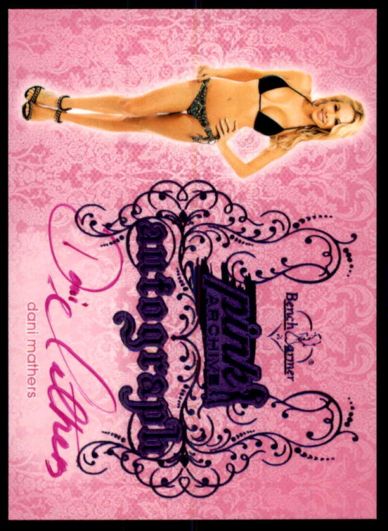 Dani Mathers Card 2015 Bench Warmer Pink Archive Autographs Purple Foil #28  Image 1