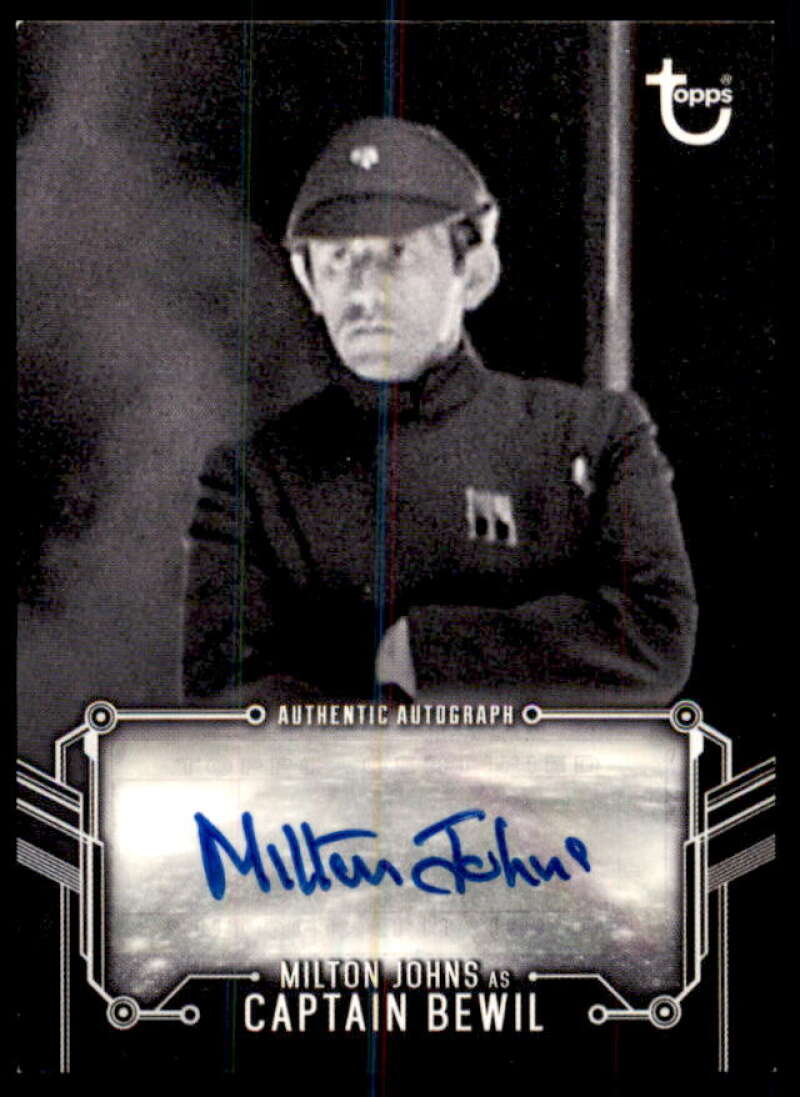 Milton Johns Captain Bewil Card 2019 Star Wars Black and White AU #AMJ  Image 1